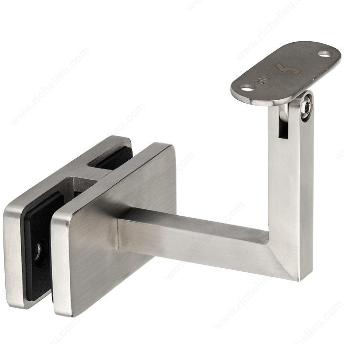 Square Handrail Brackets for Mounting on Glass Panel without Drilling