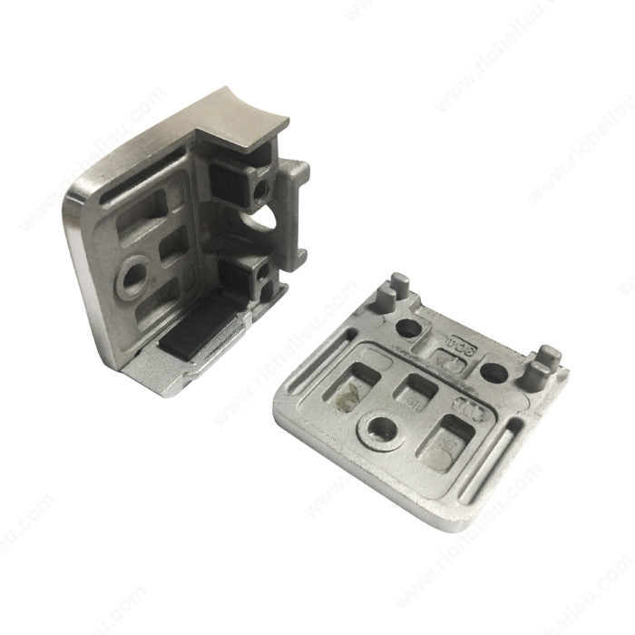 Square Glass Clamp - Round Post Mount - Model 505