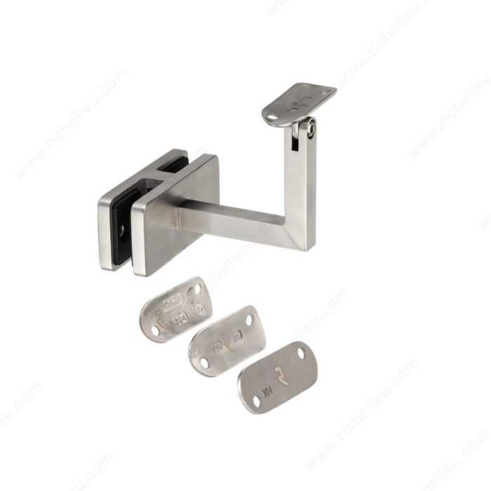 Square Handrail Brackets for Mounting on Glass Panel without Drilling