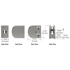 CRL Z-Series Large Round Clamp for 3/8" Glass