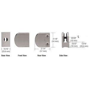 CRL Z-Series Large Round Clamp for 1/4" Glass