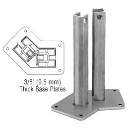 CRL Surface Mount Stanchion for up to 72" Barrier 135º Post