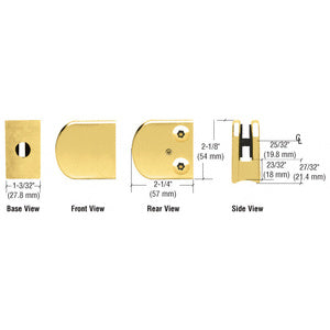 CRL Z-Series Large Round Clamp for 3/8" Glass