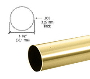 CRL Brass Hand Rail Tubing - 216"