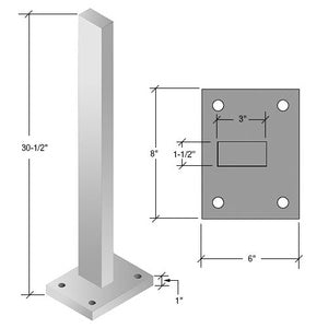 CRL 30" Cielo Solid Stanchion