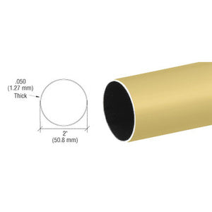 CRL Brass 2" Diameter Round .050" Tubing - 216"