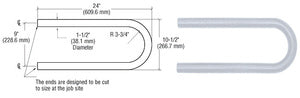 CRL Quick Connect Looped Hand Rail Return for 1-1/2" Diameter Tubing