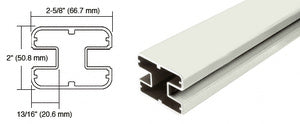 CRL AWS 60" Long 2" x 2-5/8" Rectangular 180 Degree Post