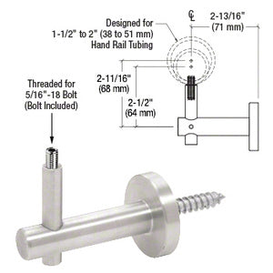 CRL Coastal Series Wall Mounted Hand Rail Bracket