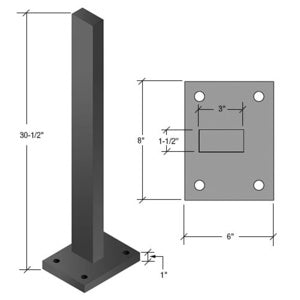 CRL 30" Cielo Solid Stanchion