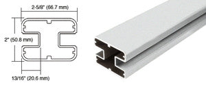 CRL AWS 60" Long 2" x 2-5/8" Rectangular 180 Degree Post