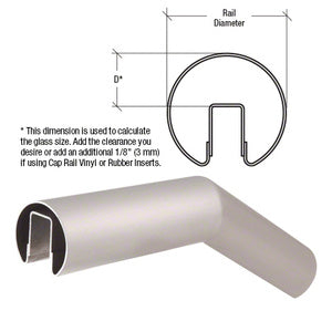 CRL Stainless 29 Degree Upper Incline Corner for 1-1/2" and 3-1/2" Diameter Railing