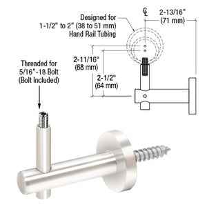 CRL Coastal Series Wall Mounted Hand Rail Bracket