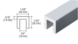 CRL-Blumcraft® 324 Series 1-3/8" x 1-3/8" Extruded Aluminum Cap Rail