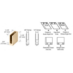 CRL 1/2" 90 Degree Straight End Clamp Type "D" Stair and Walkway Railings