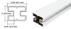 CRL AWS 60" Long 2" x 2-5/8" Rectangular 180 Degree Post