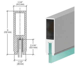 CRL-Blumcraft® 638 Series 1-3/4" x 6" Aluminum Cap Rail 120" Length