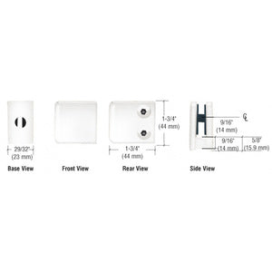 CRL Z-Series Zinc Small Square Glass Clamp for 1/4" and 5/16" Glass