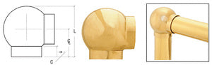 CRL 2-5/8" 90 Degree Ball Type Elbow for 1-1/2" Tubing