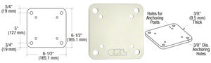 CRL 6-1/2" x 6-1/2" Square Base Plate