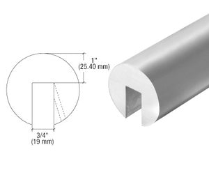 CRL-Blumcraft® 338 Series 2-1/2" Diameter Extruded Aluminum Cap Rail