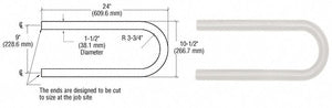 CRL Quick Connect Looped Hand Rail Return for 1-1/2" Diameter Tubing