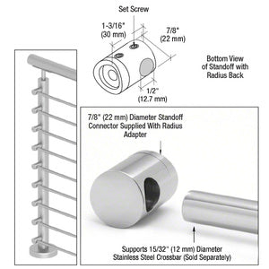 CRL Left End Standoff Connector (Radius Back)