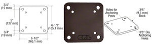 CRL 6-1/2" x 6-1/2" Square Base Plate