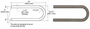 CRL Quick Connect Looped Hand Rail Return for 1-1/2" Diameter Tubing