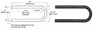 CRL Quick Connect Looped Hand Rail Return for 1-1/2" Diameter Tubing