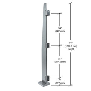 CRL Brushed Stainless Metropolis 72" Center Post