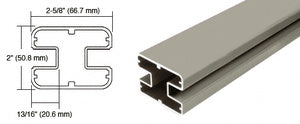 CRL AWS 60" Long 2" x 2-5/8" Rectangular 180 Degree Post