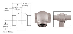 CRL 2-5/8" Ball Type Tee for 1-1/2" Tubing