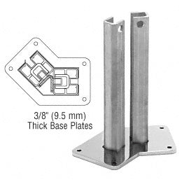 CRL Surface Mount Stanchion for up to 72" Barrier 135º Post