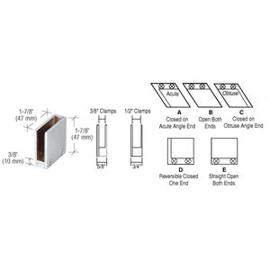 CRL 3/8" 90 Degree Straight End Clamp Type "D" Stair and Walkway Railings