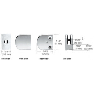 CRL Z-Series Large Round Clamp for 1/4" Glass