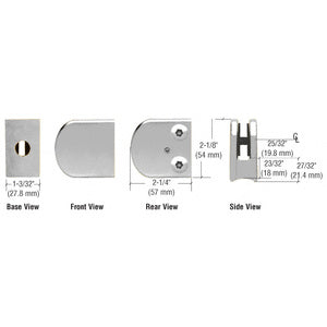 CRL Z-Series Large Round Clamp for 3/8" Glass