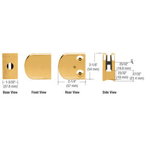 CRL Z-Series Large Round Clamp for 3/8" Glass