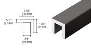 CRL-Blumcraft® 324 Series 1-3/8" x 1-3/8" Extruded Aluminum Cap Rail