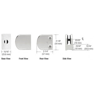 CRL Z-Series Large Round Clamp for 1/4" Glass