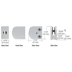 CRL Z-Series Large Round Clamp for 3/8" Glass