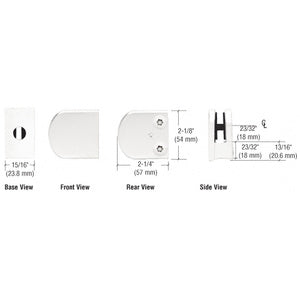 CRL Z-Series Large Round Clamp for 1/4" Glass