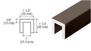 CRL-Blumcraft® 3243 Series 1-1/2" x 1-1/2" Extruded Aluminum Cap Rail