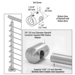 CRL Left End Standoff Connector (Radius Back)