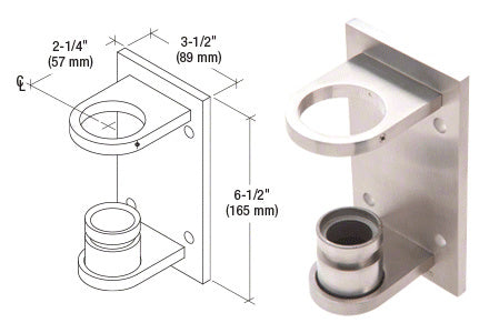 CRL 316 Brushed Stainless CRS Fascia Mount Bracket