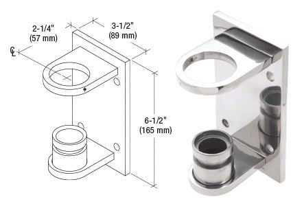 CRL 316 Brushed Stainless CRS Fascia Mount Bracket