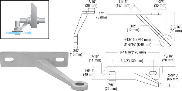 Regular Duty Spider Fitting Single Arm Wall Mount Frame