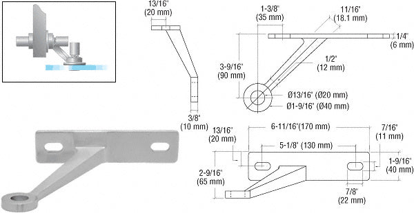 Regular Duty Spider Fitting Single Arm Wall Mount Frame