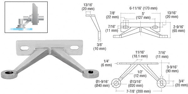 Regular Duty Spider Fitting Double Arm "V" Wall Mount Frame