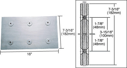 16" Fin Splice Fitting for 3/4" Glass